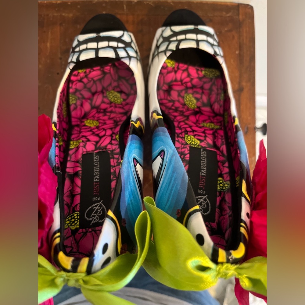 Dia De Los Muertos Just Fabulous High Heels Size 39 Women’s 8.5 Sugar Skull - Picture 5 of 8